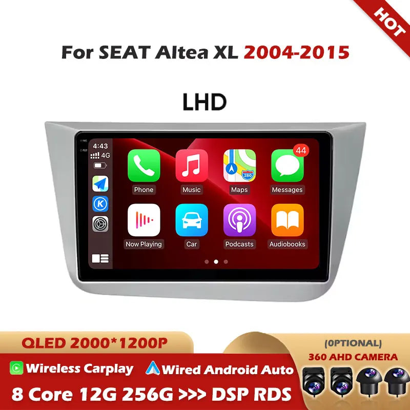 Car Radio For SEAT Altea XL 2004-2015 Car Multimedia Player Wireless Carplay Android Auto