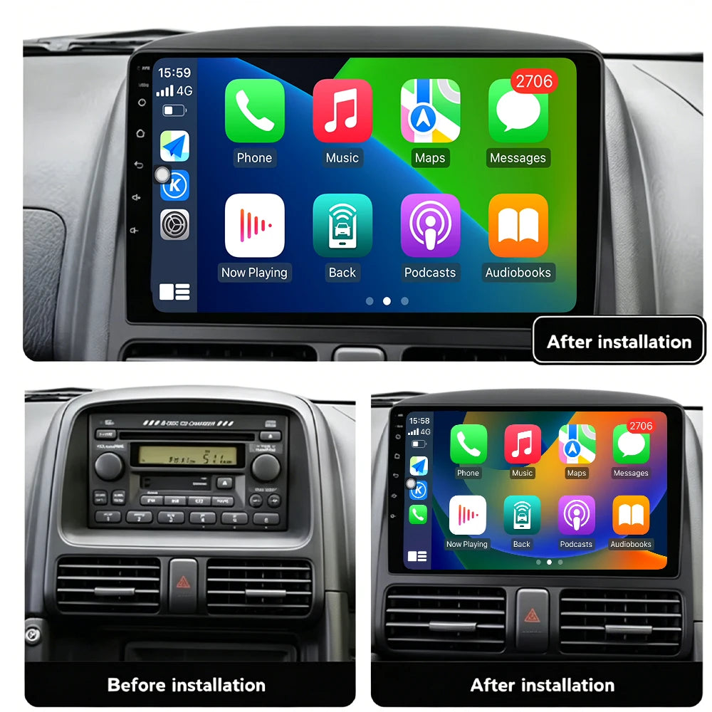 For Honda CR-V CRV 2 2001-2006 Android Auto Wireless Carplay 9 Inch Car Radio Stereo GPS N