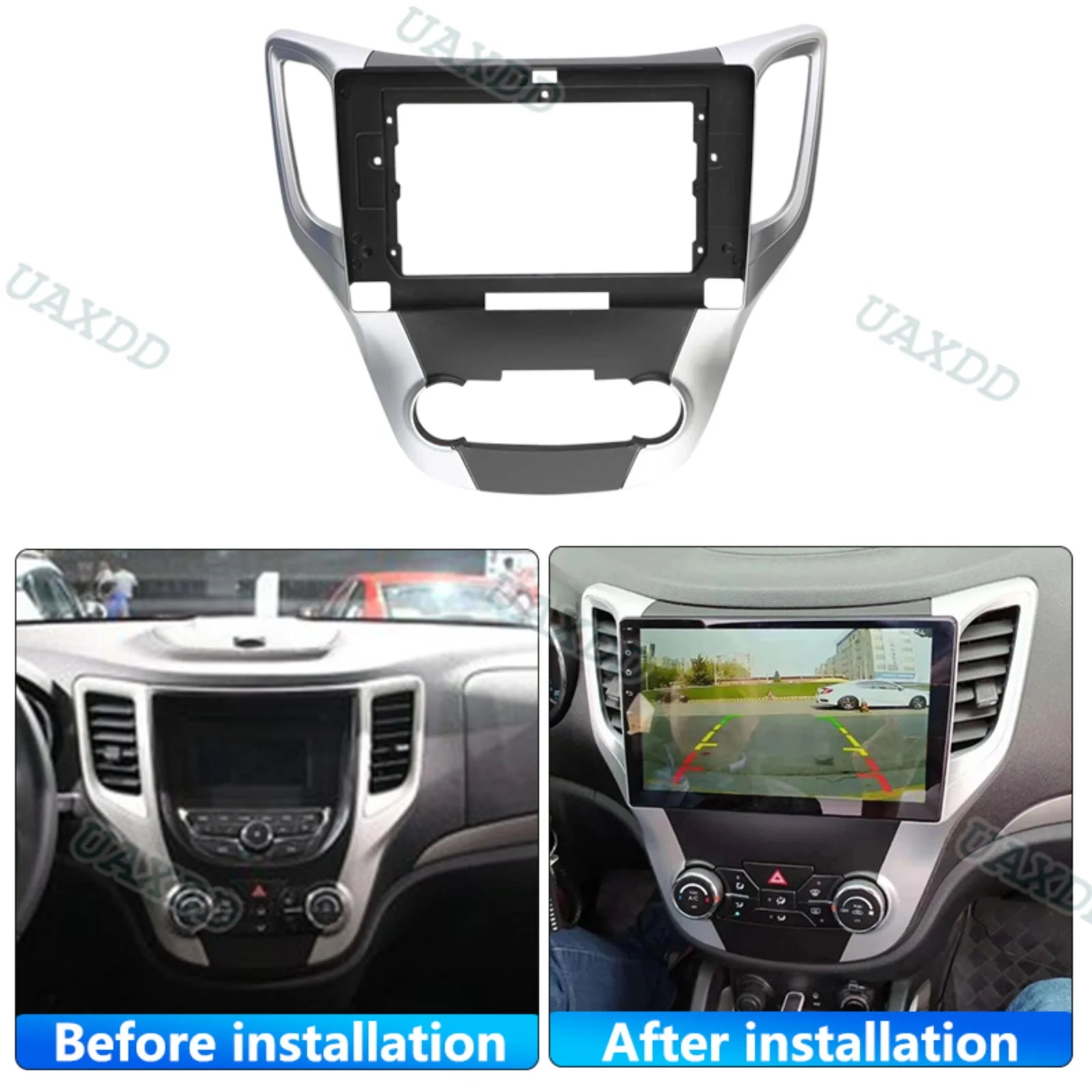 Auto Audio Fascia Telaio 2Din CD DVD Raccordo Adattatore Dash Trim Kit Pannello 10.1 inch