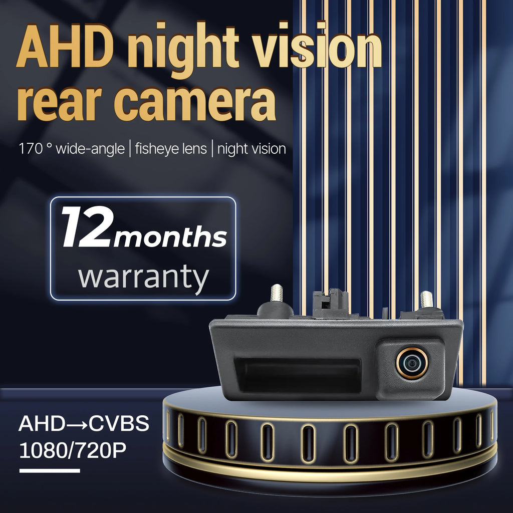 Trunk Handle Camera AHD 1080P 170°Car Rear View For Volkswagen VW Passat Golf Polo B6 B7 J