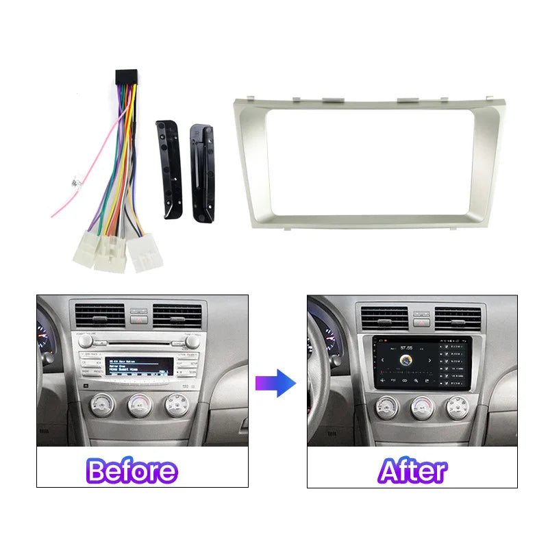 Car Radio Fascia Frame for Toyota Camry 40 50 2006-2011 Android 9inch Host Unit Power Cabl | AUTOKITSHOP