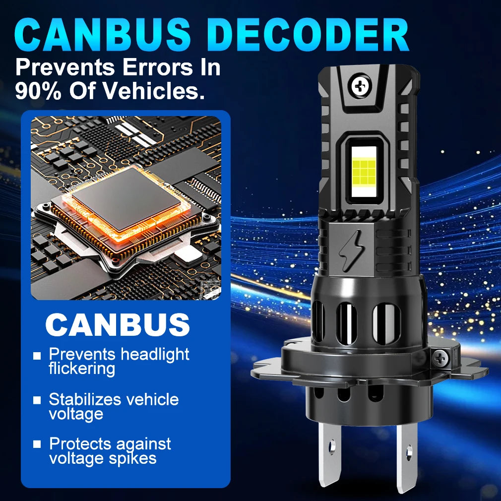 TOAUTO H4 Led Headlights 70W 30000LM H7 LED Canbus 9005 9006 H11 Car Light Bulbs Auto Head