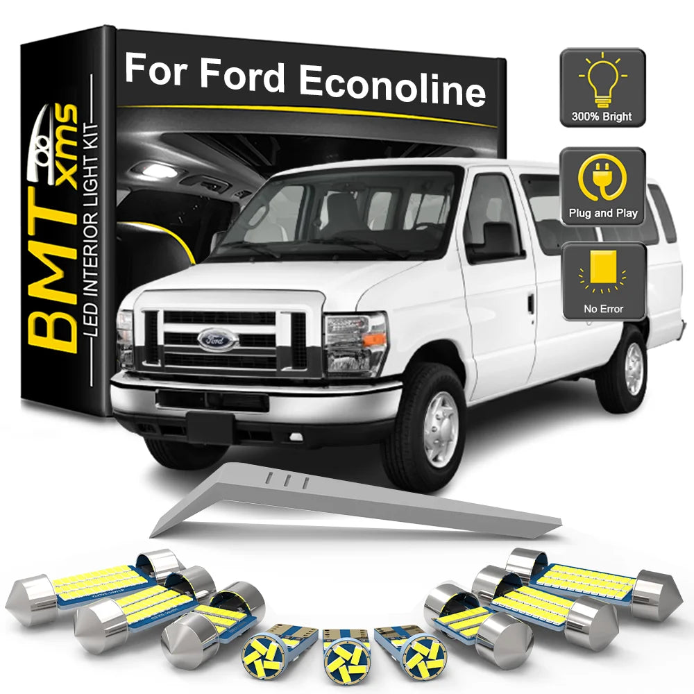 18-Piece LED Interior Light Kit for Ford Econoline Club Wagon 1992-2010 - Canbus Dome Map Door Trunk Bulbs | AUTOKITSHOP