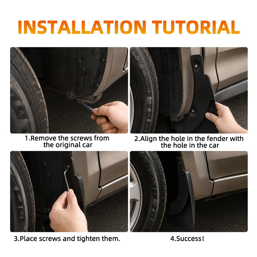 4X New Original Mud Flaps For Chery Jetour T2 2023-2024 Soft Mudguards Splash Guards Fende