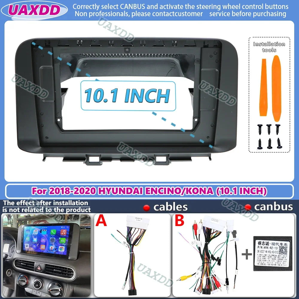 For 2018 Hyundai encino kona 10.1inch Car cd radio android stereo frame panel fascia dashb