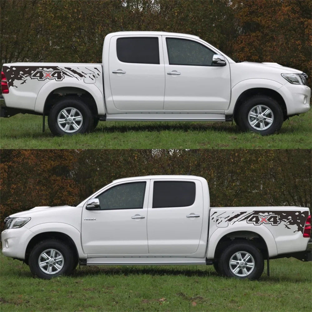 Car Sticker Decal For Mitsubishi L200 F150 Pickup Trunk Side Universal