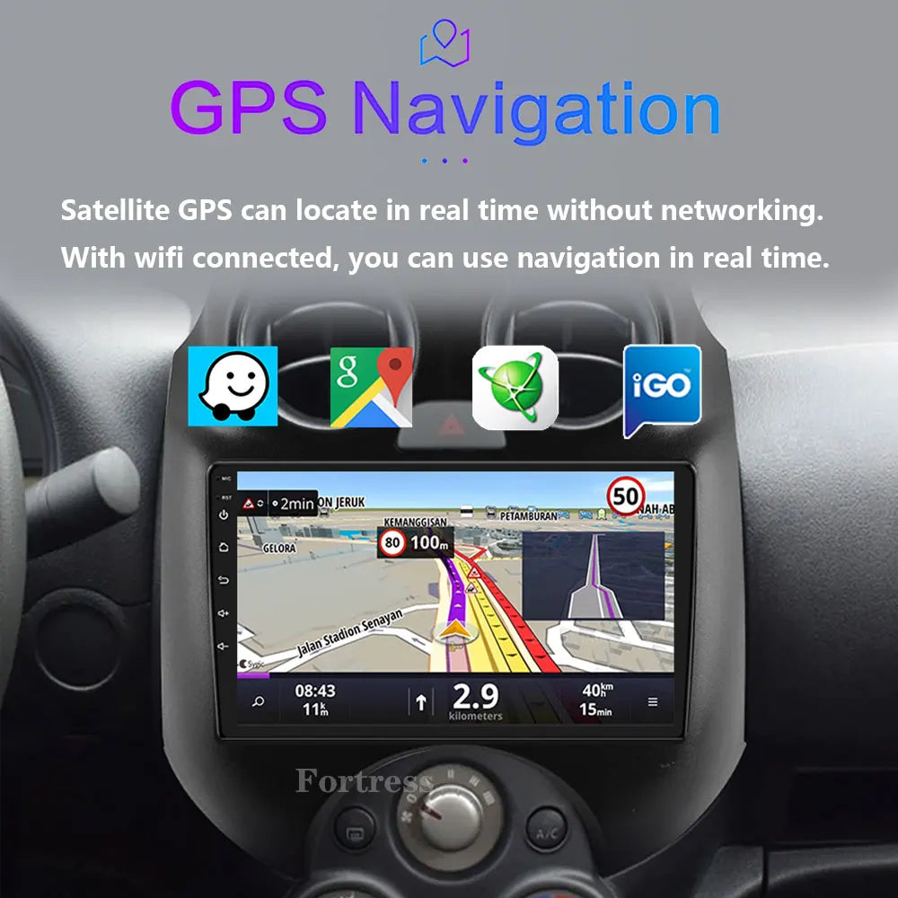 Android 16 WIFI+4G 2 Din For Nissan March K13 2010-2013 Carplay Auto Car Radio GPS Navigat