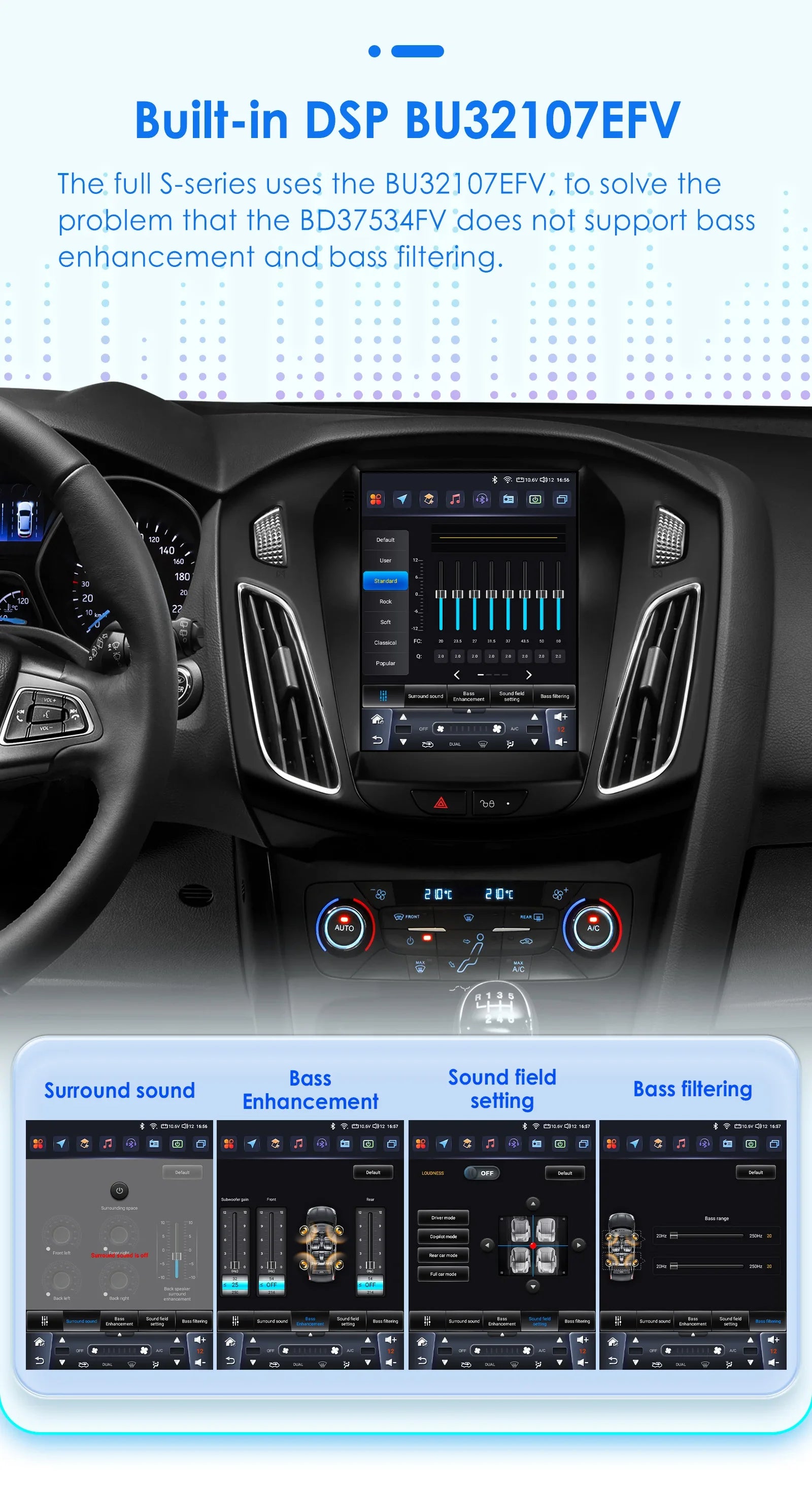 Android13 Car Radio Multimedia Video Player For Ford Focus 3 MK 3 2011-2019 Tesla Style An