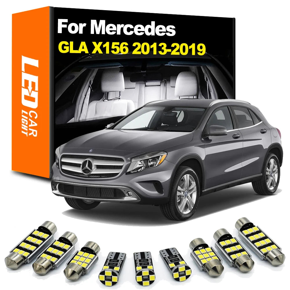 13-Piece LED Interior Light Kit for Mercedes Benz GLA Class X156 GLA200 GLA220 GLA250 - Canbus Error-Free Bulbs | AUT...