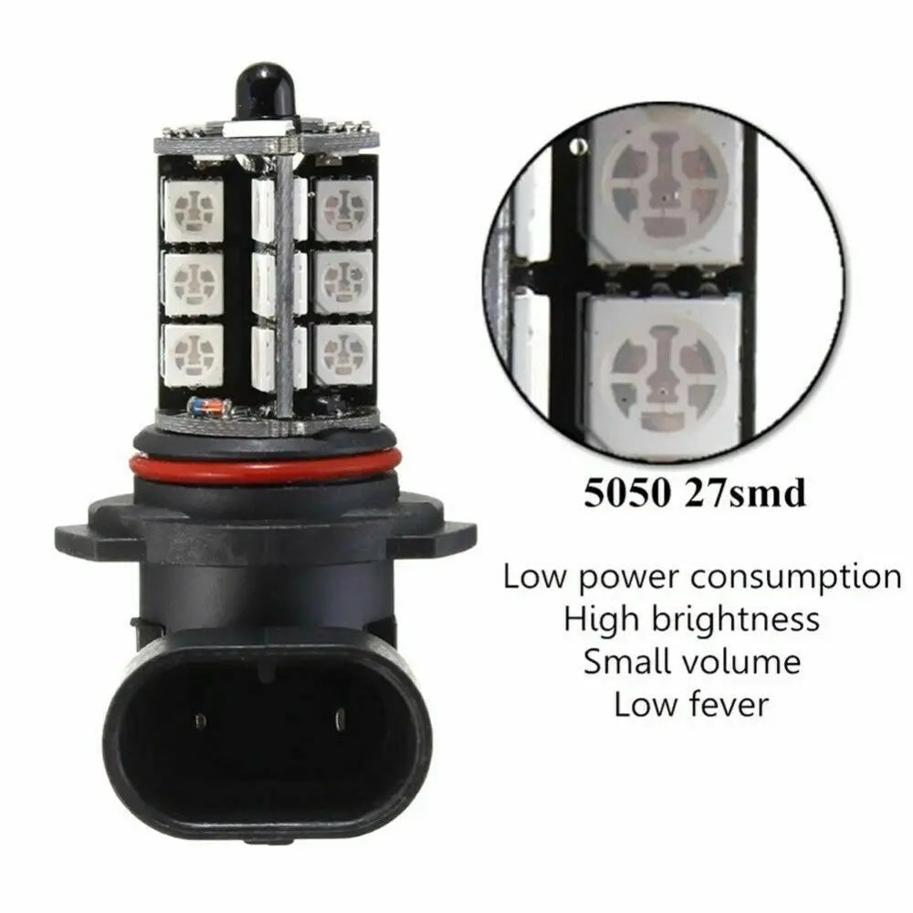 16Color RGB H11/H8/H9 LED Bulbs with Wireless IR Remote For Fog Light Driving Lamp 27SMD 5