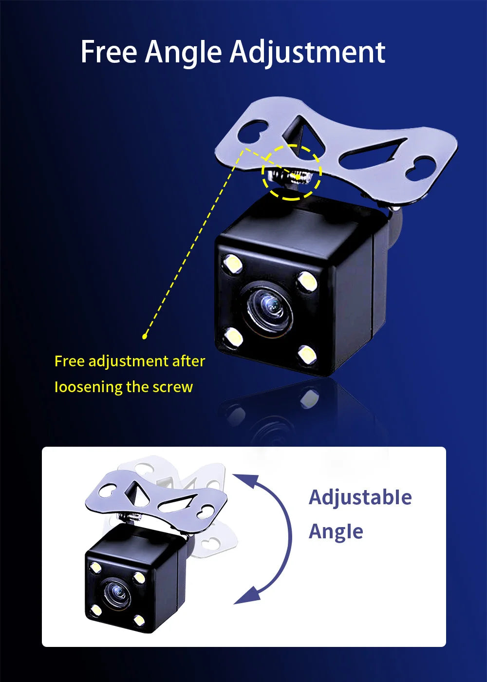 OEM For Android Car Multimedia Player 8LED 4LED AHD Rear Reversing Camera