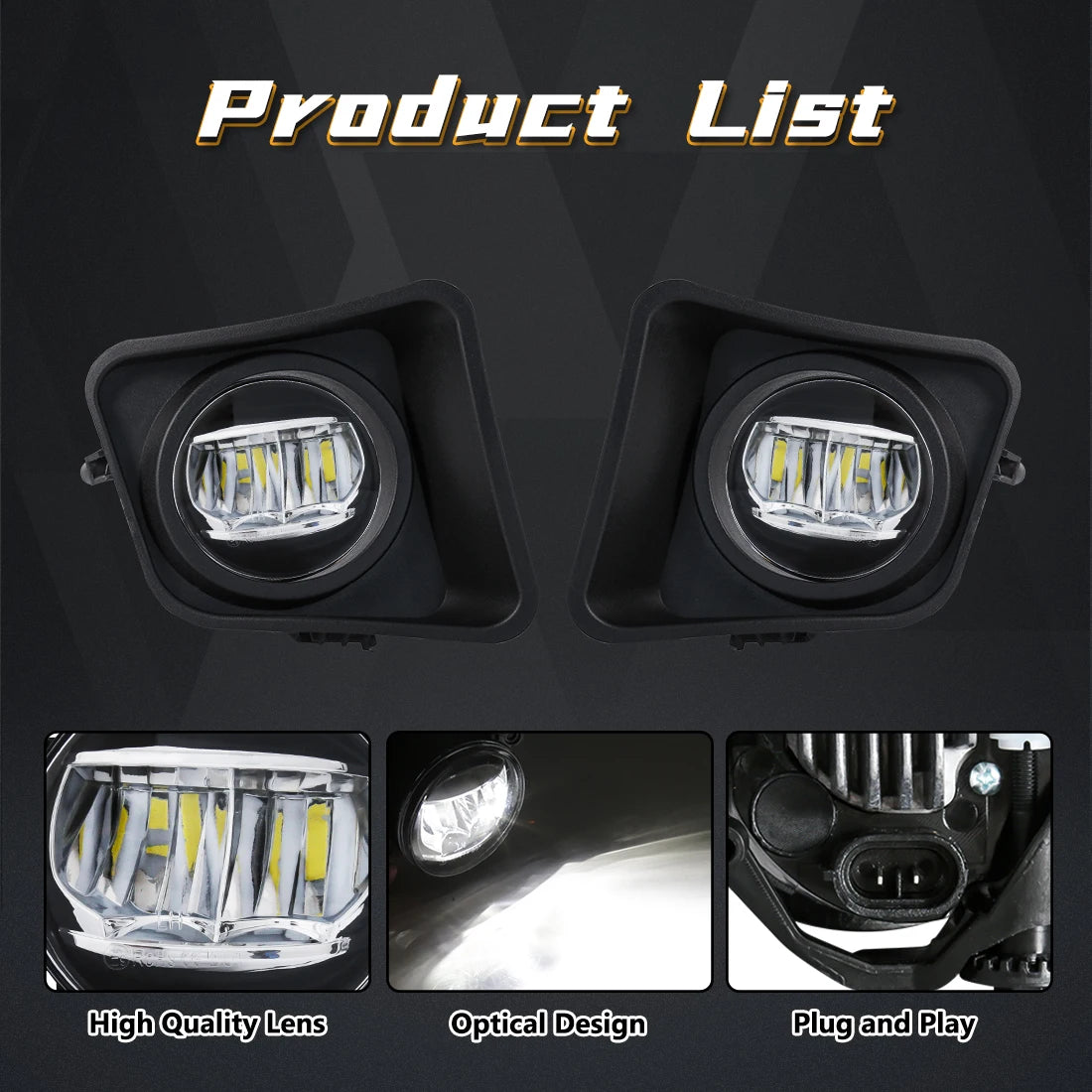 LED Fog Lights For Toyota Tundra 2014 2015 2016 2017 2018 2019 2020 2021 DRL Daytime Runni | AUTOKITSHOP