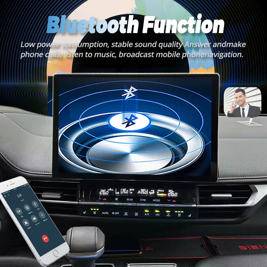13.3inch Android 14 Car Multimedia Player For Toyota Sienna 2021 2022 2023 Stereo GPS Navi