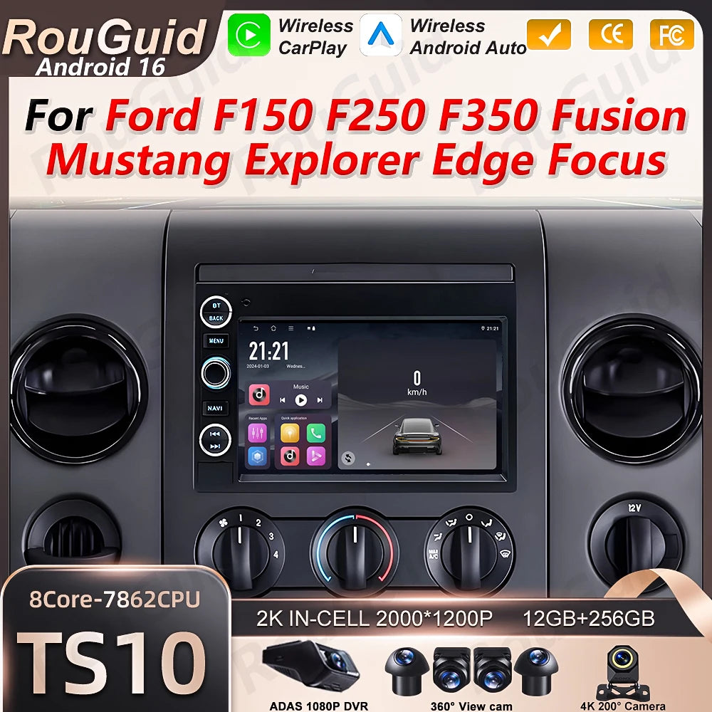 Car Stereo Carplay For Ford F150 F250 F350 Mercury Explorer Mustang Expedition Escape BT A | AUTOKITSHOP