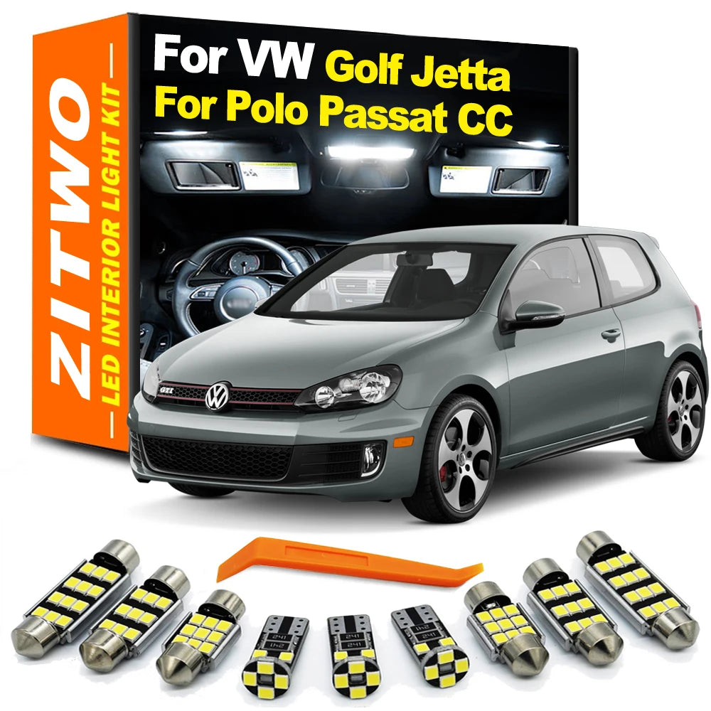 ZITWO Complete Car LED Bulb Interior Light Kit For VW Volkswagen Golf Jetta 3 4 5 6 7 Passat B5 B6 B7 B8 CC Polo 6R 6C 9N 6N AW1