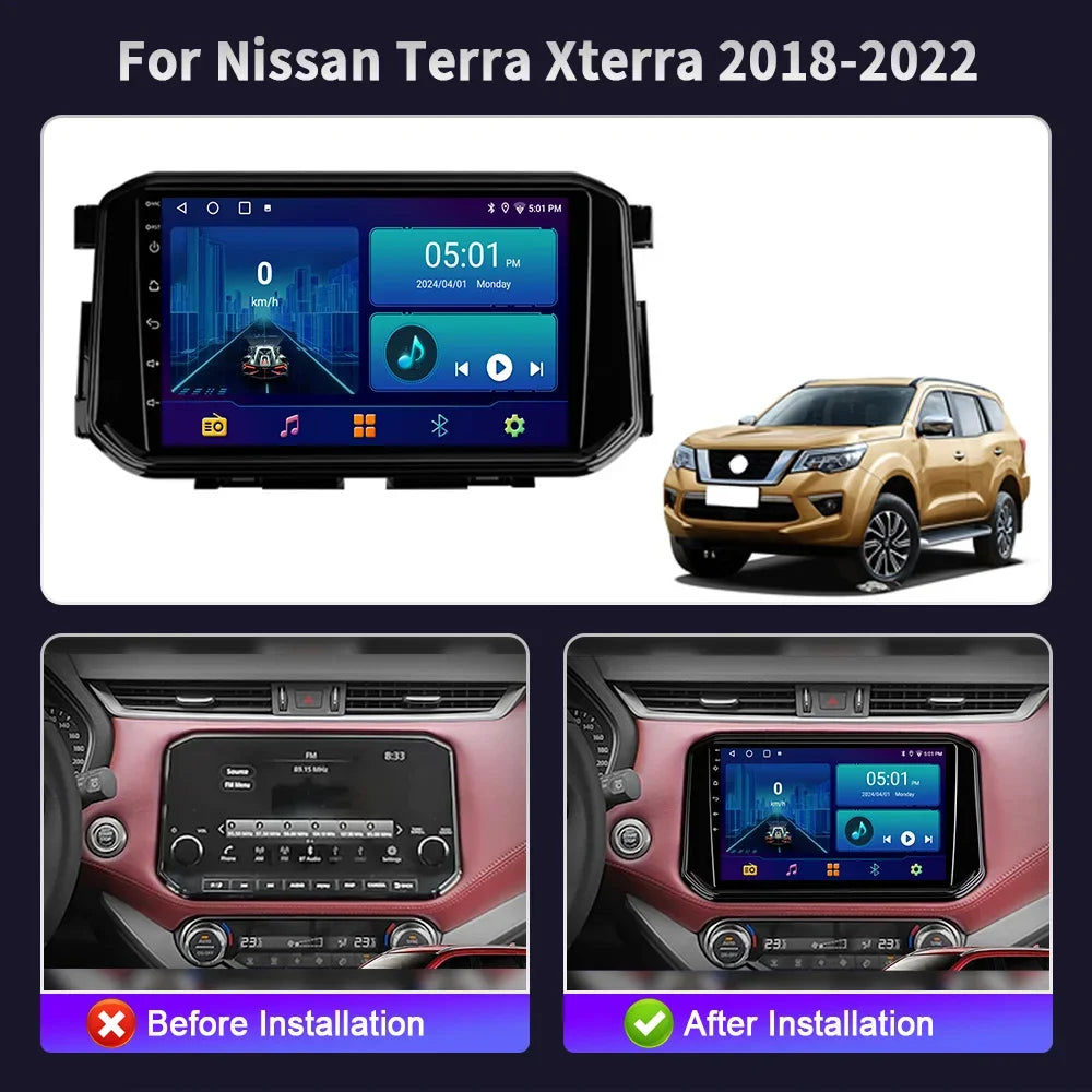 For Nissan Terra Xterra 2018-2022 Android 14 Car Radio Multimedia System player Stereo Aut