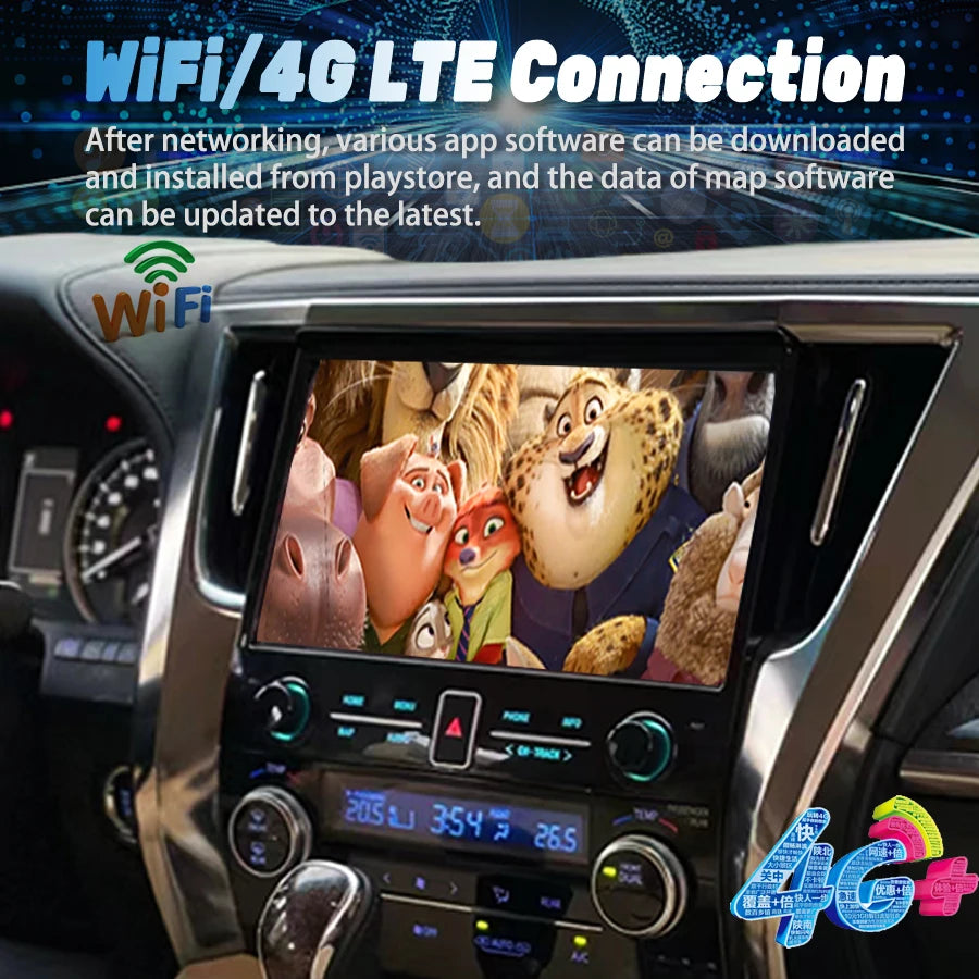 11.5 inch Car Radio For Toyota Alphard 30 Vellfire 2015-2023 GPS Navigation Multimedia And | AUTOKITSHOP