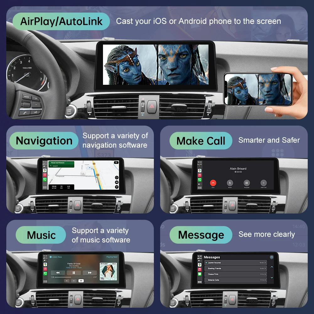 1920*720 Multimedia Touch Screen For BMW X3 F25 X4 F26 2011-2016 Wireless Carplay Display