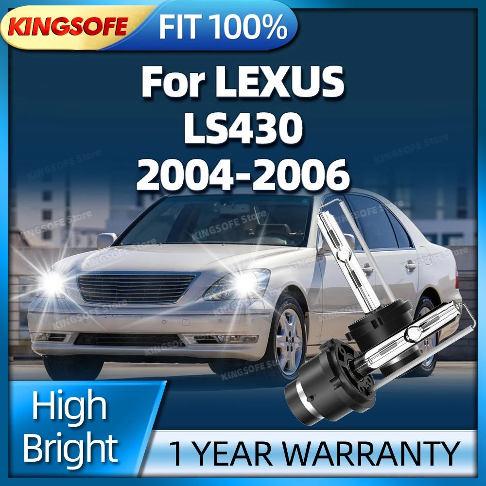 Xenon 35W HID Car Lamp D2S Headlight 6000K High Bright Upgrade Bulbs For LEXUS LS430 2004