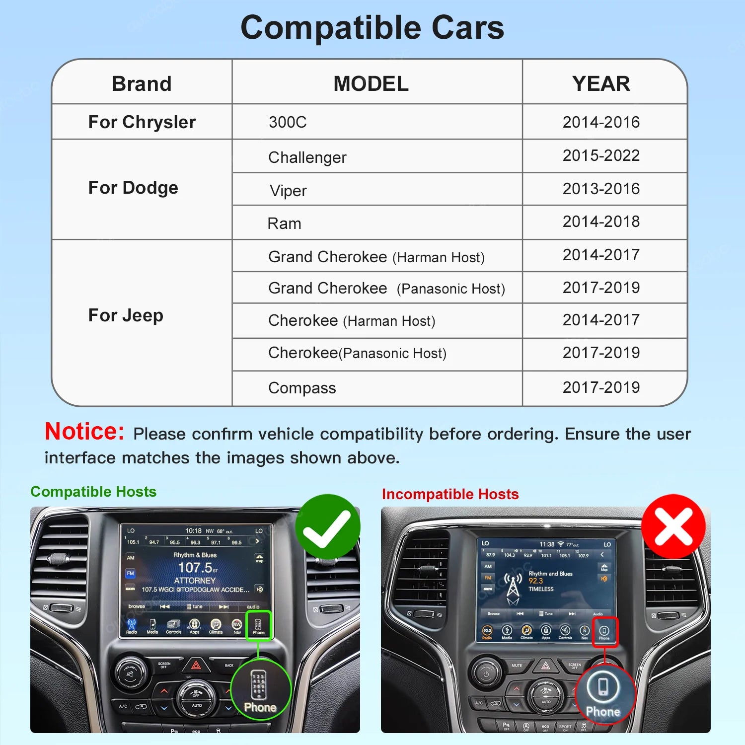 Wireless Apple CarPlay Retrofit Kit For Dodge Challenger Chrysler 300C Jeep 2014-2019 Andr | AUTOKITSHOP
