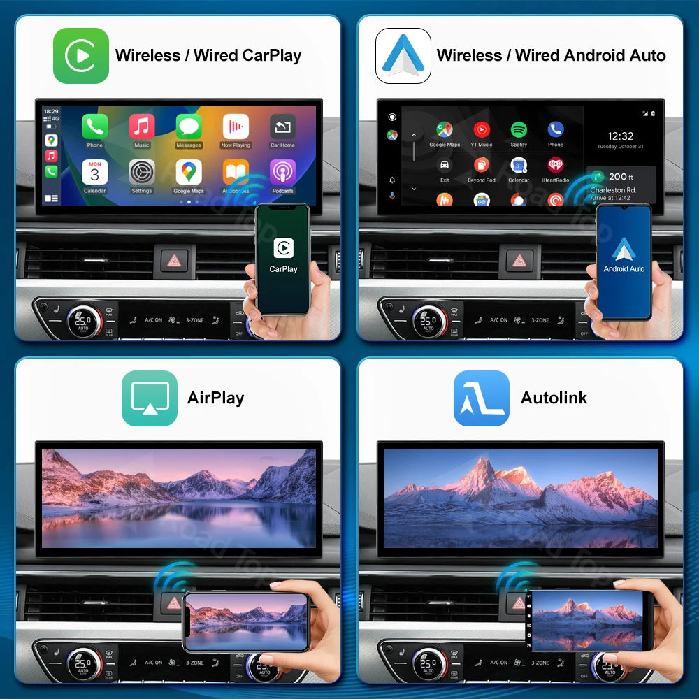 RoadTop 12.3'' Linux Touch Screen Car Multimedia Display For Audi A4 A5 2016-2019 Wireless | AUTOKITSHOP