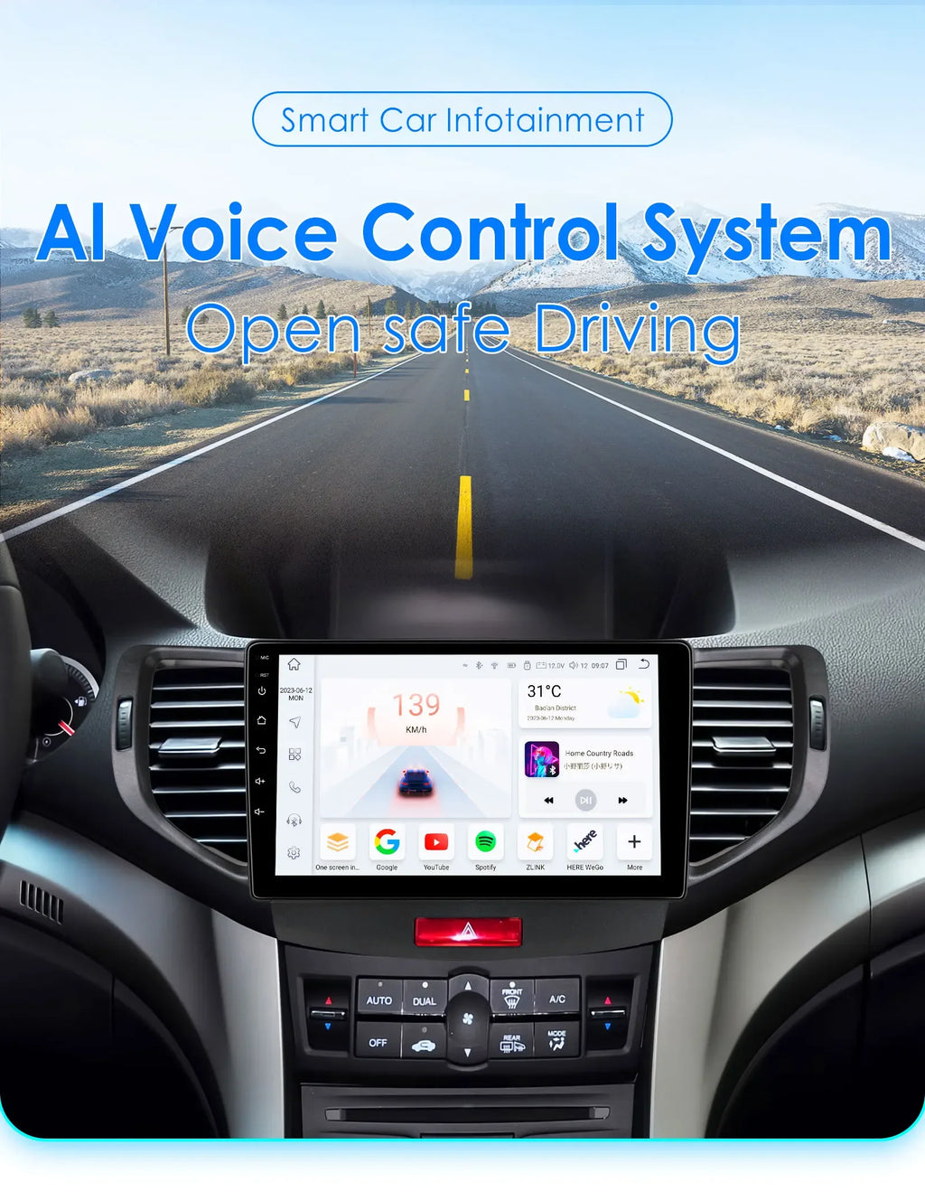 Android 12 for Honda Accord 8 Acura TSX 2008-2012 Auto radio Multimedia Video player GPS n