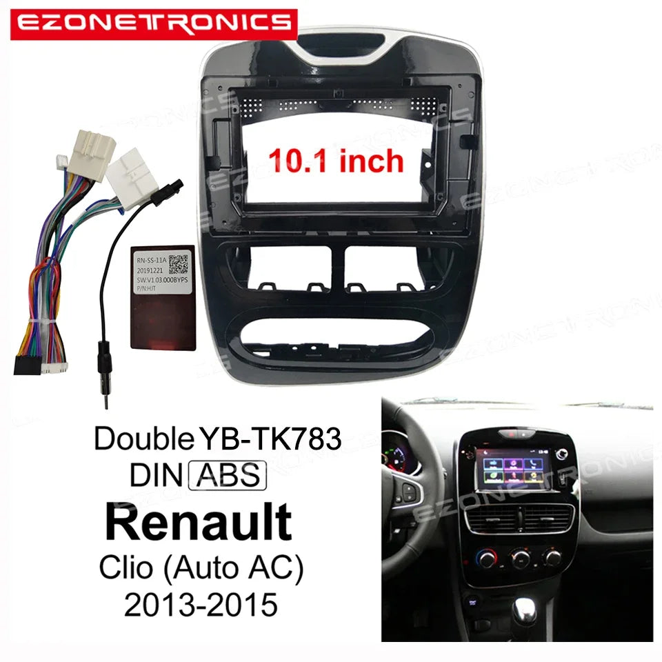 10.1 Inch Car Fascia for Renault Clio Auto 2013-2015 Audio Fitting Adaptor Panel din Car F