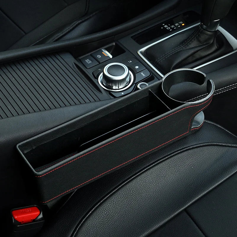 Car Seat Gap Organizer Vehicle Crevice Storage Box Accessories Cup Holder Black