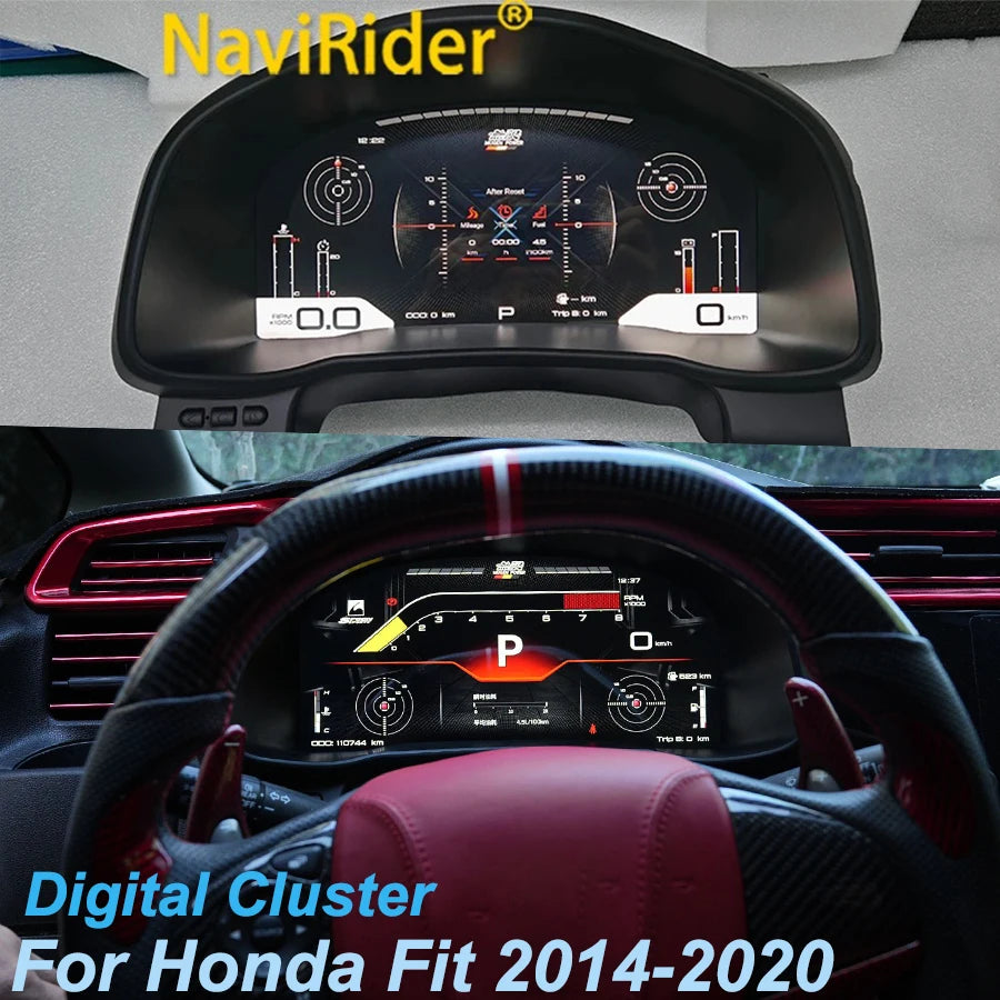 LCD Instrument Panel For Honda Fit 2014-2020 Digital Cluster Virtual Cockpit Car Multimedi