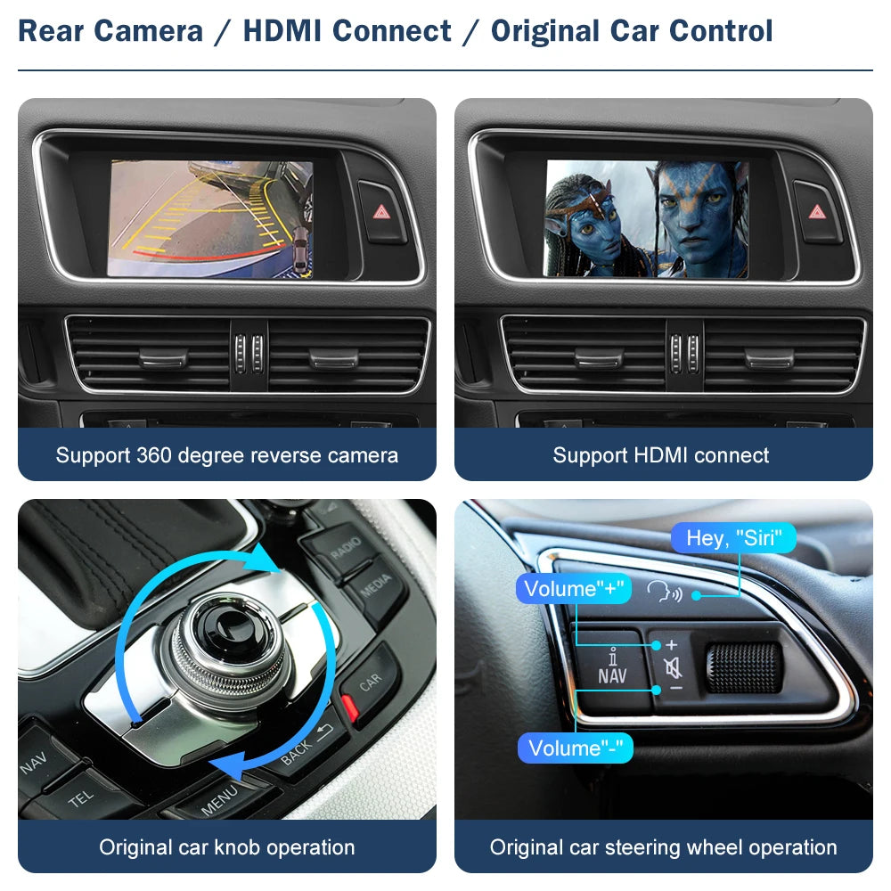 Road Top Wireless CarPlay Android Auto for Audi A4 A5 Q5 B9 2009-2017, with AirPlay Mirror | AUTOKITSHOP