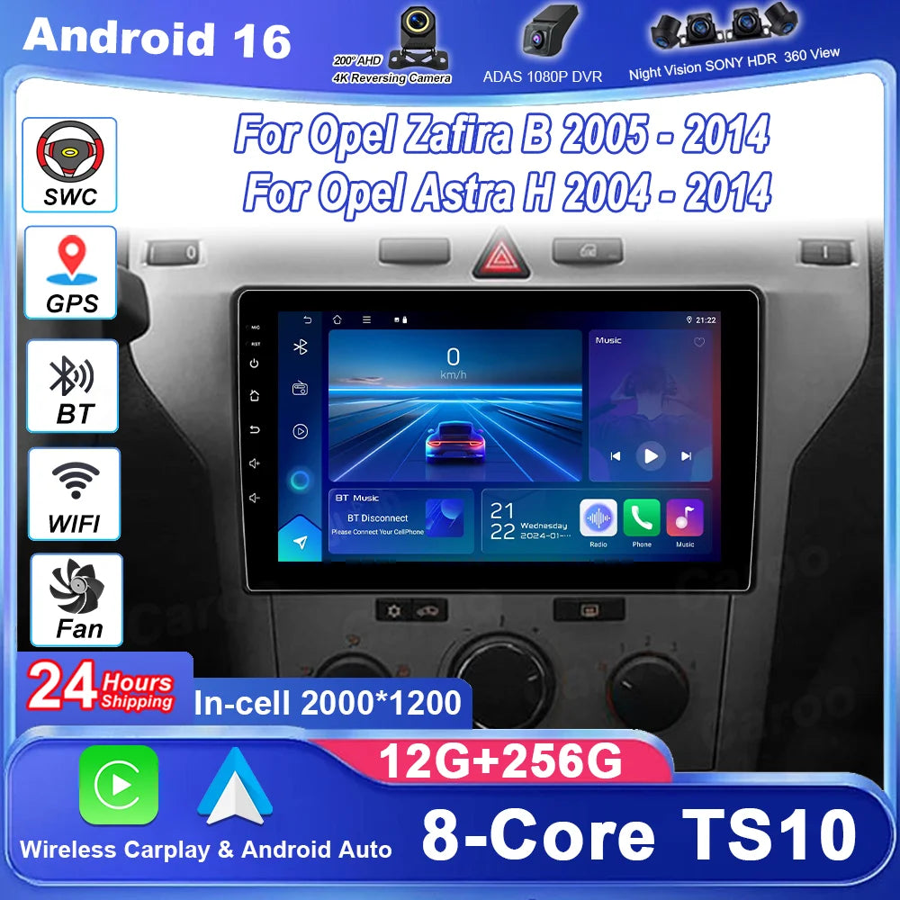 Android Car Radio Stereo For Opel Zafira B 2005 - 2014 For Opel Astra H 2004 - 2014 Auto G