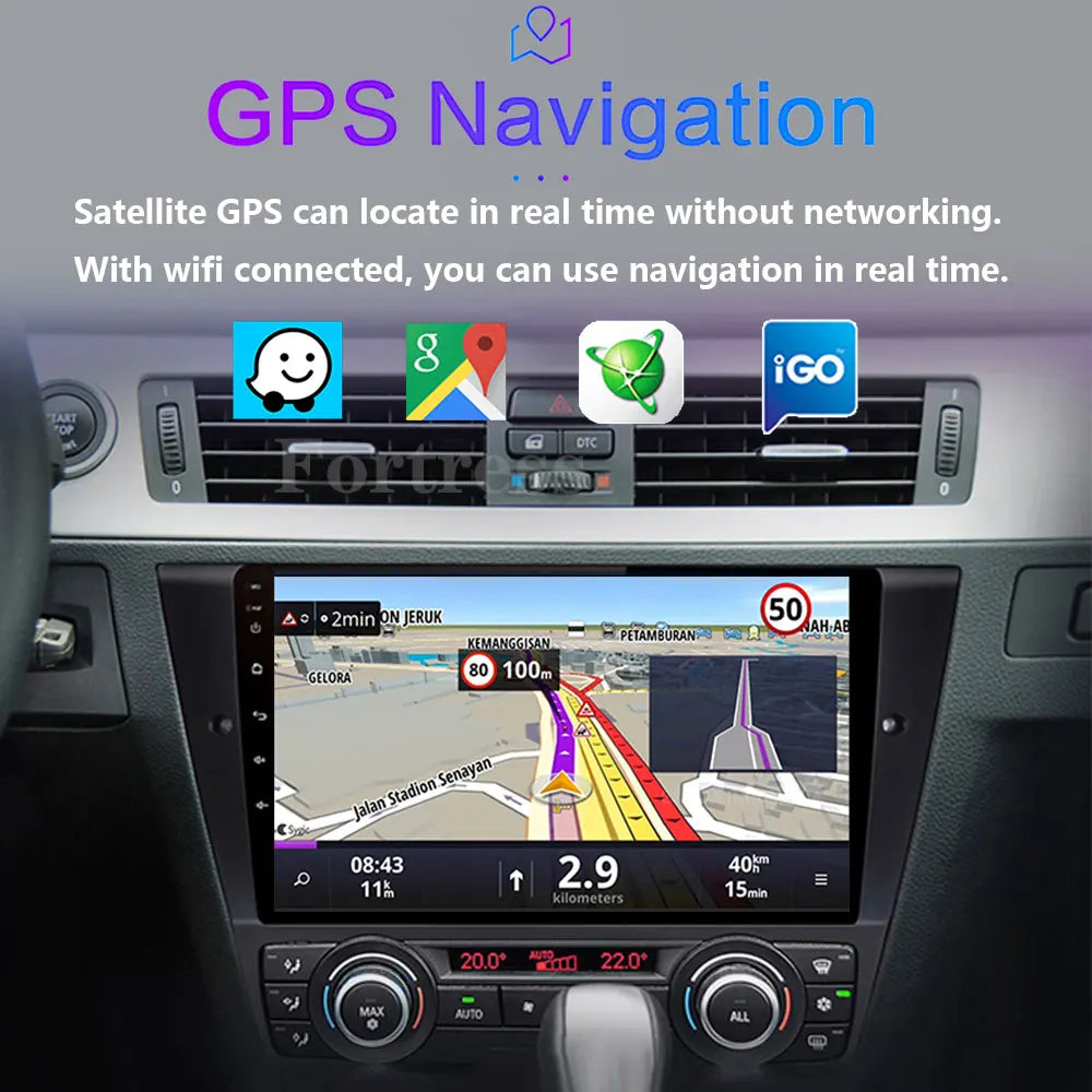 9" Android 16 Car Stereo Radio Carplay/Android Auto Touchscreen GPS Nav BT RDS For BMW 3 S
