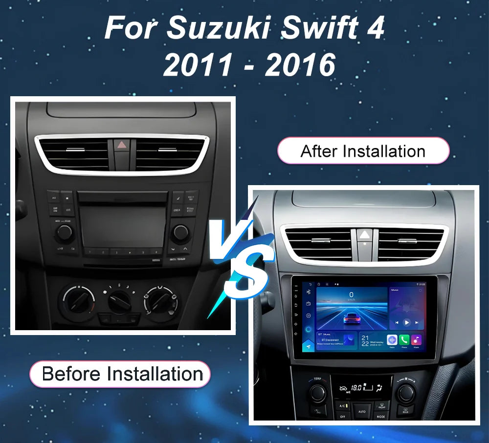 Android 16 Car Radio Stereo For Suzuki Swift 4 2011 2012 2013 2014-2016 Multimedia Video P