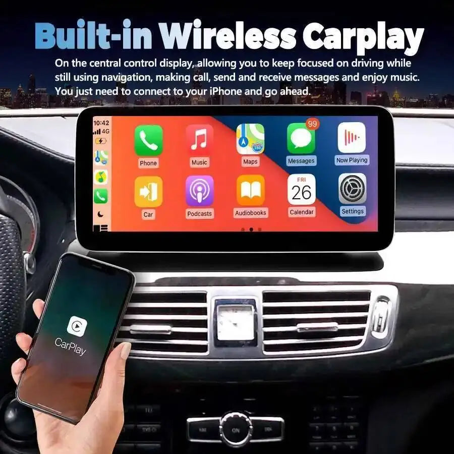 Android 14 Navi Bluetooth Carplay Screen For Mercedes Benz CLS W218 C218 2010-2018 WIFI Ca