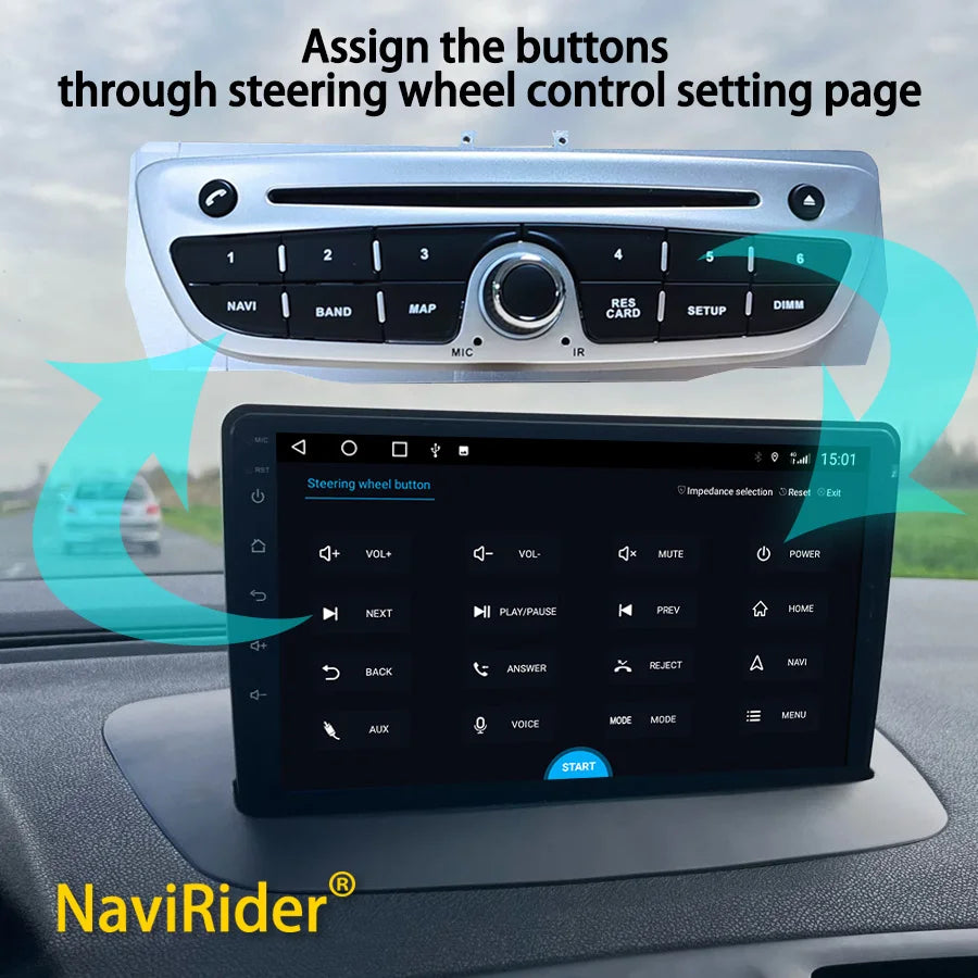 OEM Style Control Panel to control Android Screen For RENAULT Megane 3 2008-2014 for RENAU