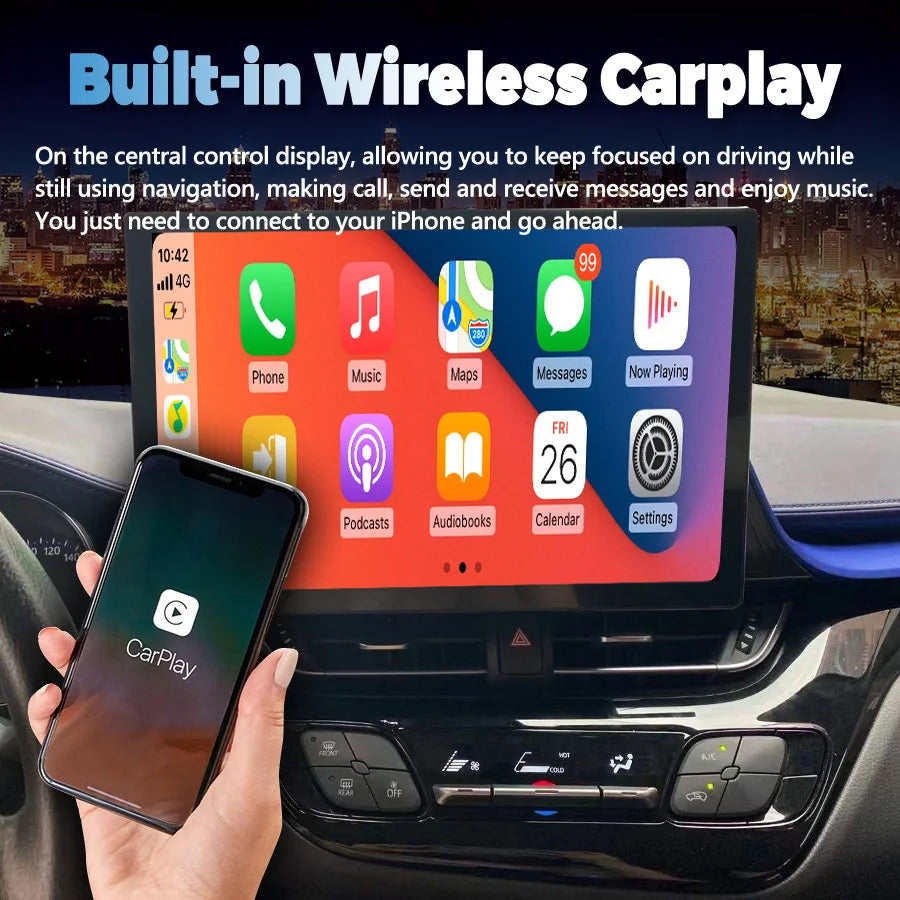 13.3inch Screen Android 15 Car Multimedia Player For Toyota CHR C-HR 2016-2021 Navigation