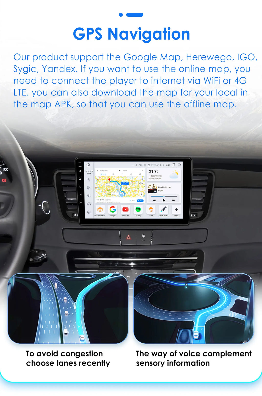 Carplay Android auto Car radio For Peugeot 508 2011-2018 Multimedia player 4G Autoradio GP