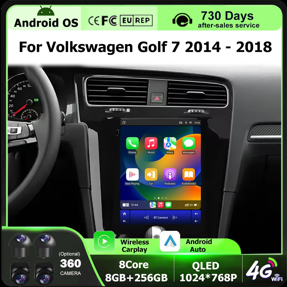 Android 16 For Volkswagen Golf 7 2014 2015 2016 2017 - 2018 Car Radio Multimedia Player GP