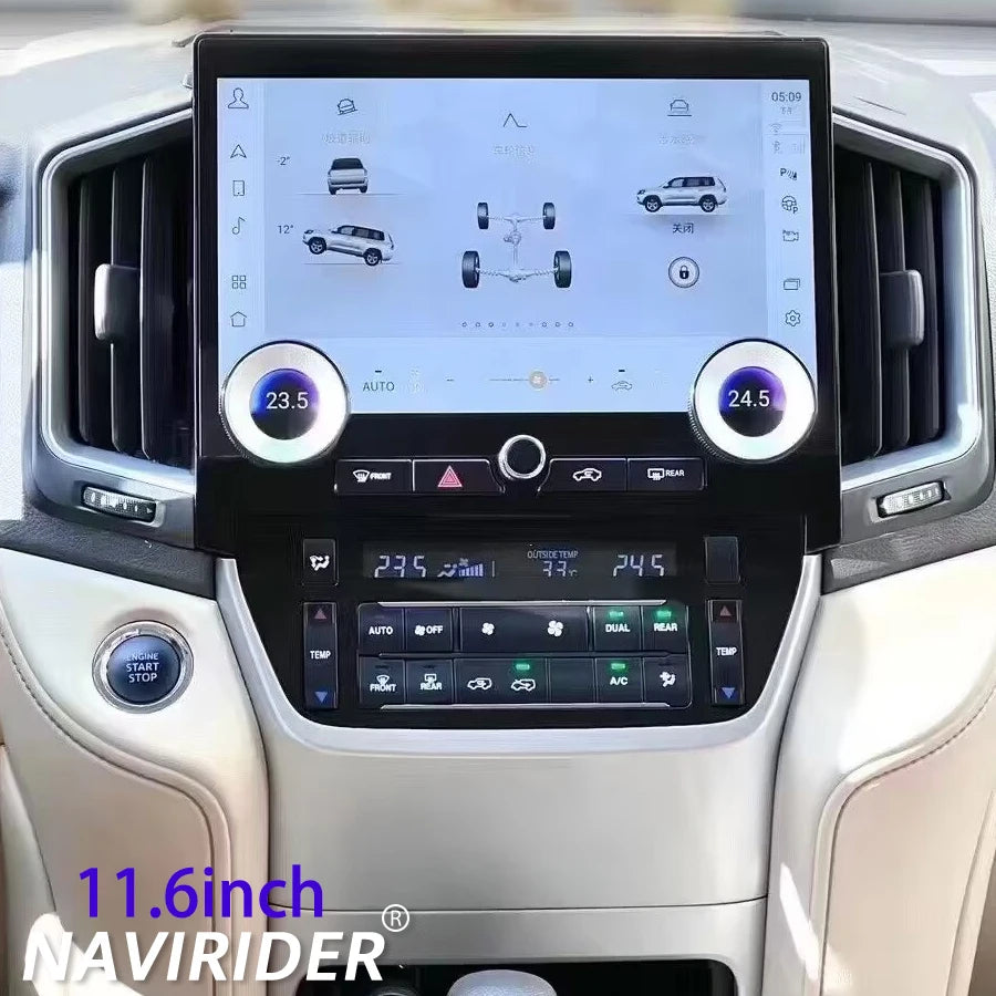 11.6inch Car Radio QLED Car Multimídia Player HU For Toyota Land Cruiser 2016-2022 Carplay