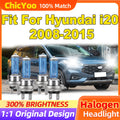 Fit For Hyundai I20 2008-2012 2013 2014 2015 200W Halogen Lights 24000LM Canbus No Error C