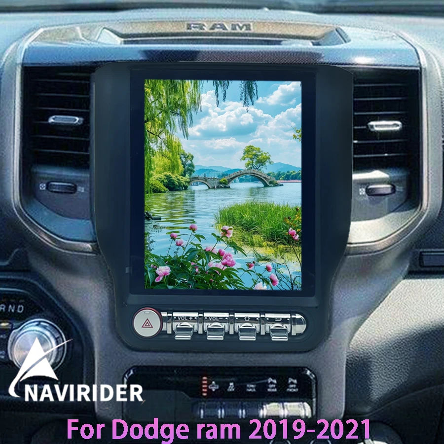 Navirider Android 14 Carplay AHD Screen For Dodge Ram 2019-2021 GPS 256GB AHD Video Player