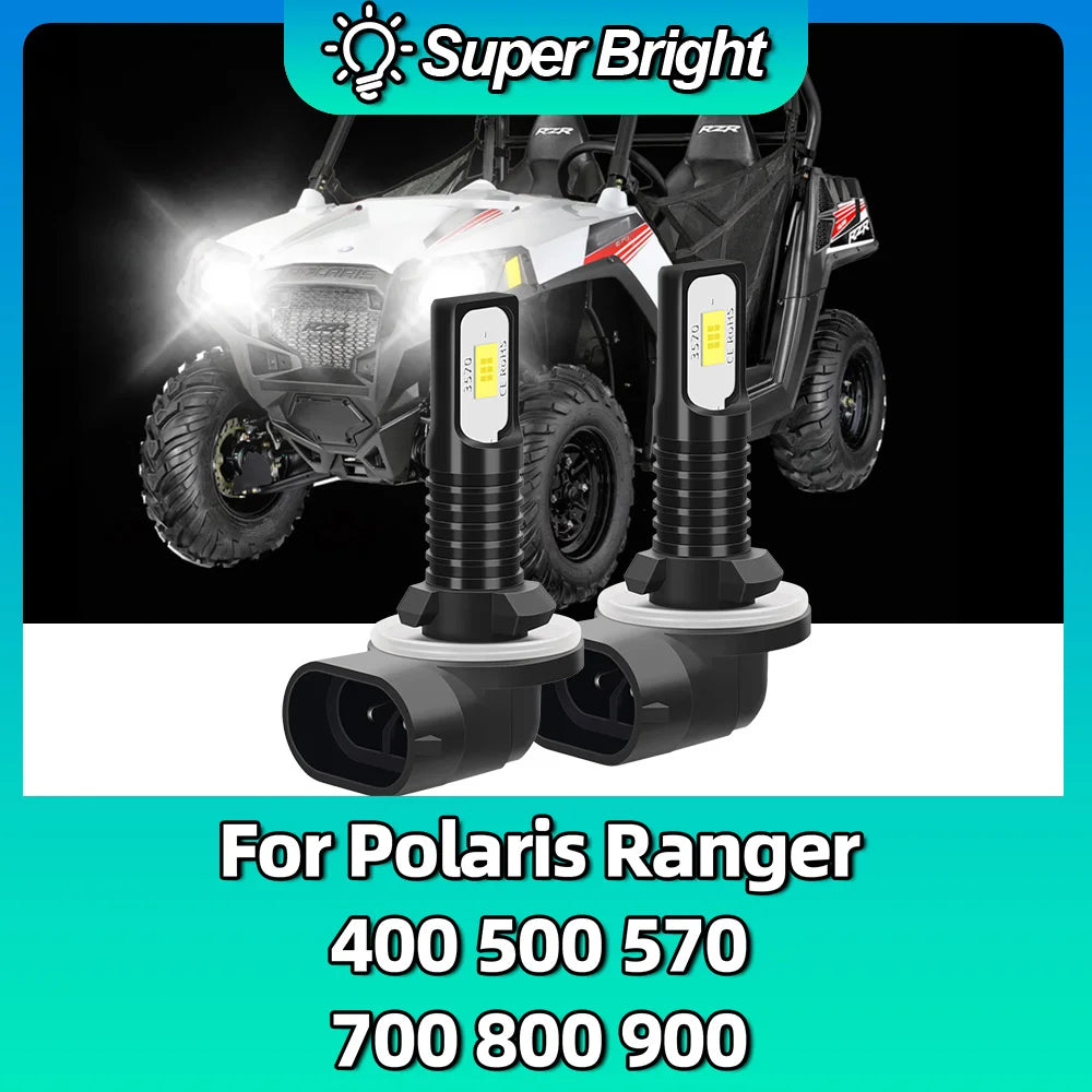 Great Upgrade Fog Lamp Bulbs 894/881/896/862/886 LED Lights Cool White for Polaris Ranger