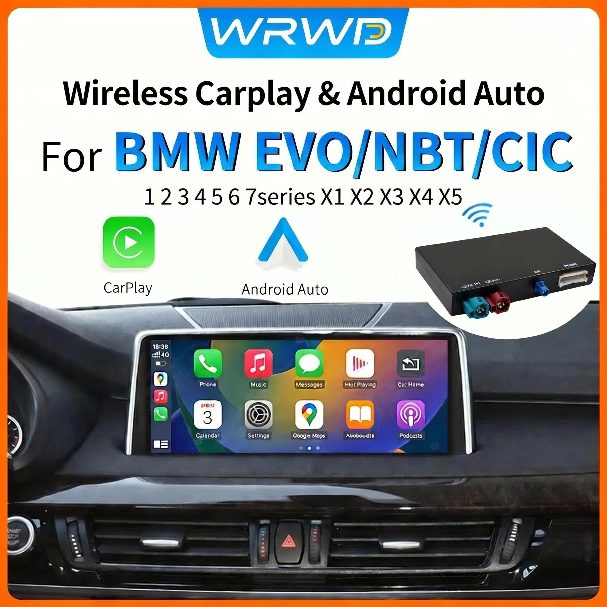 Wireless CarPlay For BMW EVO NBT CIC 1 2 3 4 5 7 F22 F10 F01 F02 X3 X4 F25 F26 MINI X4 X5