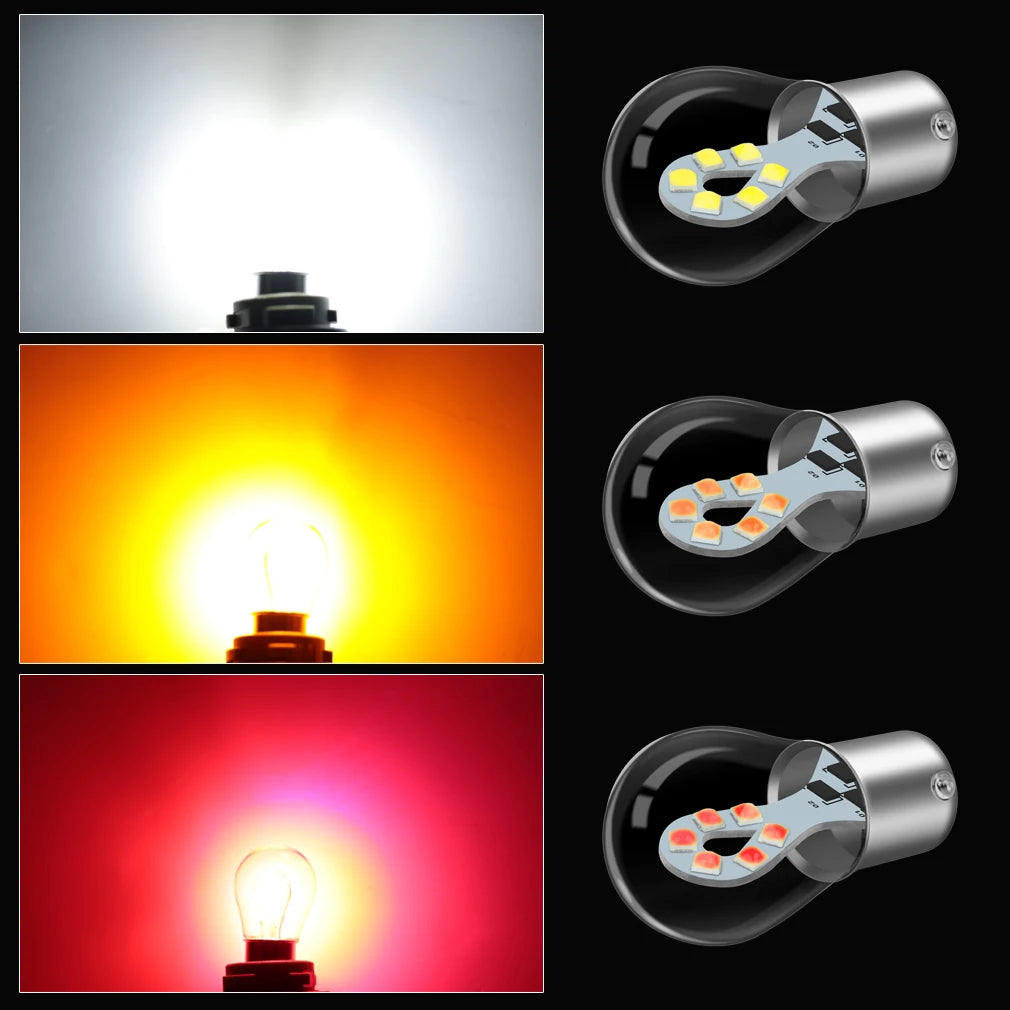 1156 BA15S P21W BAU15S PY21W LED 1157 P21/5W BAY15D BA15D LED Car Tail Bulb Brake Lights R