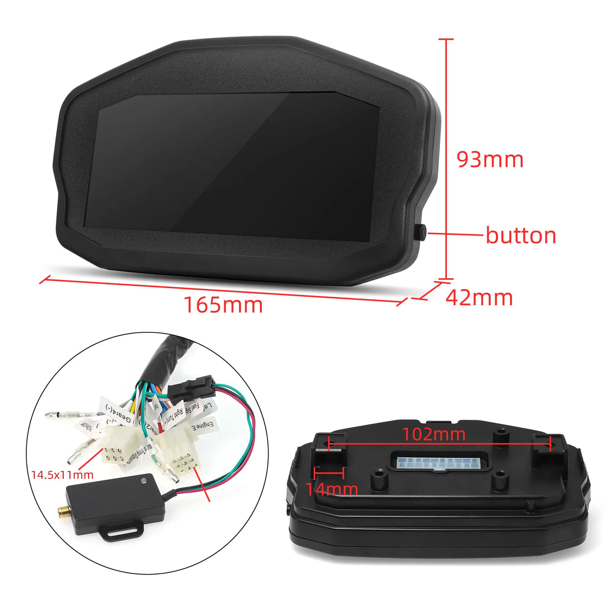 Universal RPM Motorcycle Instrument GPS Speedometer LED Digital Odometer Gauge Tachometer For Ka - Automotive LED Light