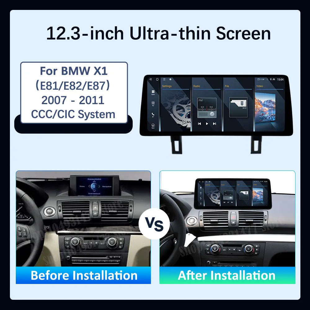 for BMW X1 E81 E82 E87 2007 2008 - 2011 CCC CIC System Car Radio Multimedia Player Android