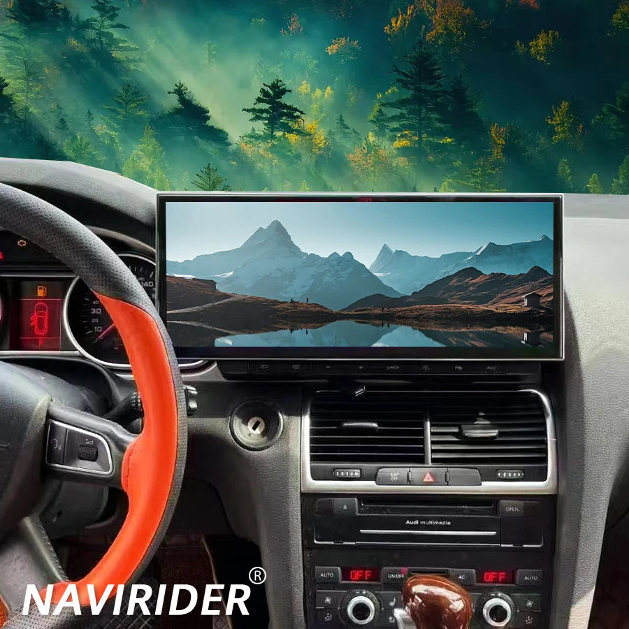 CarPlay Navi New 15.8Inch GPS BT Navirider Android 15 Navi QLED Screen For Audi A6 S6 RS6