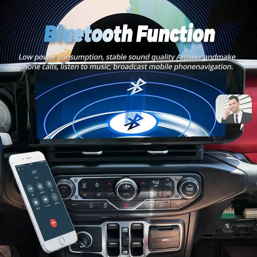 15" Car Radio Stereo For Jeep Wrangler 2018 2019-2022 CarPlay Auto Radio GPS Navigation Sc | AUTOKITSHOP