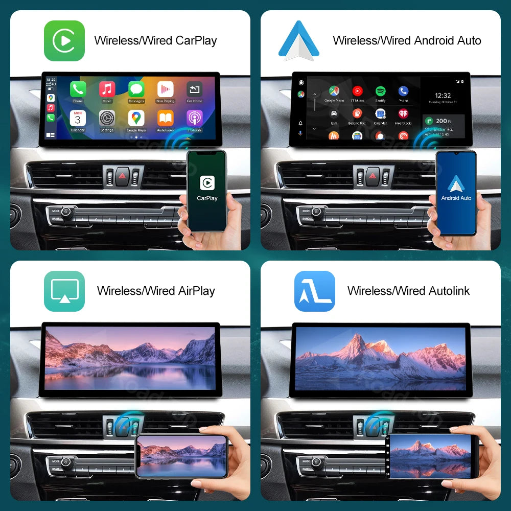 RoadTop 12.3' Wireless CarPlay Car Multimedia Touch Screen For BMW X1 F48 2015-2022 NBT EV