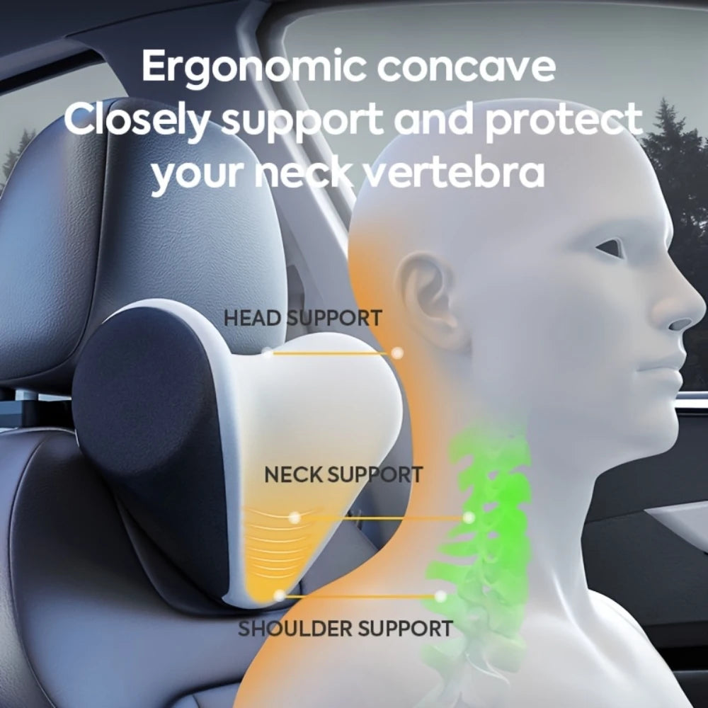 Selling Car Headrest Neck Pillow With Phone and iPad Holder Car Seat Headrest Sleep Pillow Neck  - Automotive LED Light